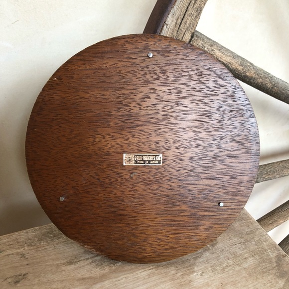 FRED ROBERTS CO 60s MCM Geometric Tile Wood Trivet - Picture 3 of 8